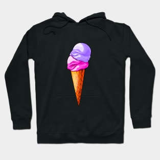 Pink And Purple Ice Cream Cone Hoodie